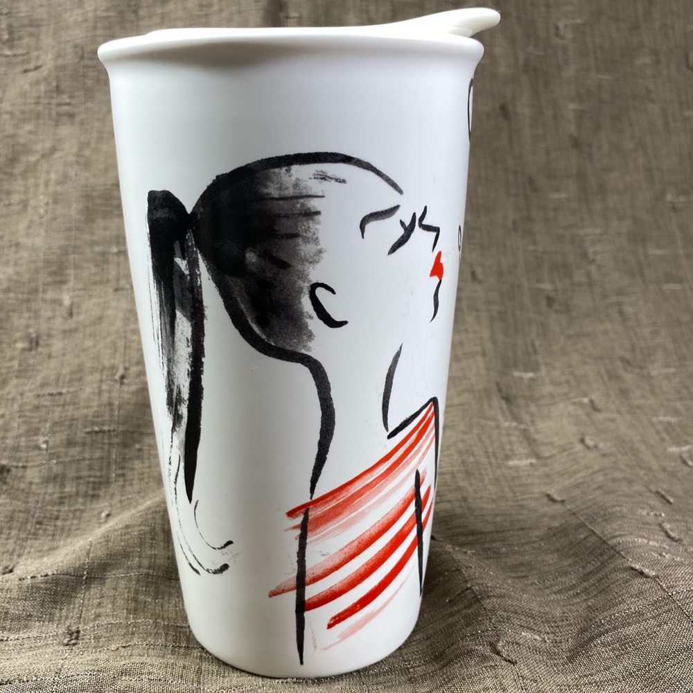 Starbucks 12oz bubble ceramic tumbler with lid